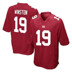 Kooe NY.Giants #19 Jameis Winston Player Red Home Game Stitched Jerseys
