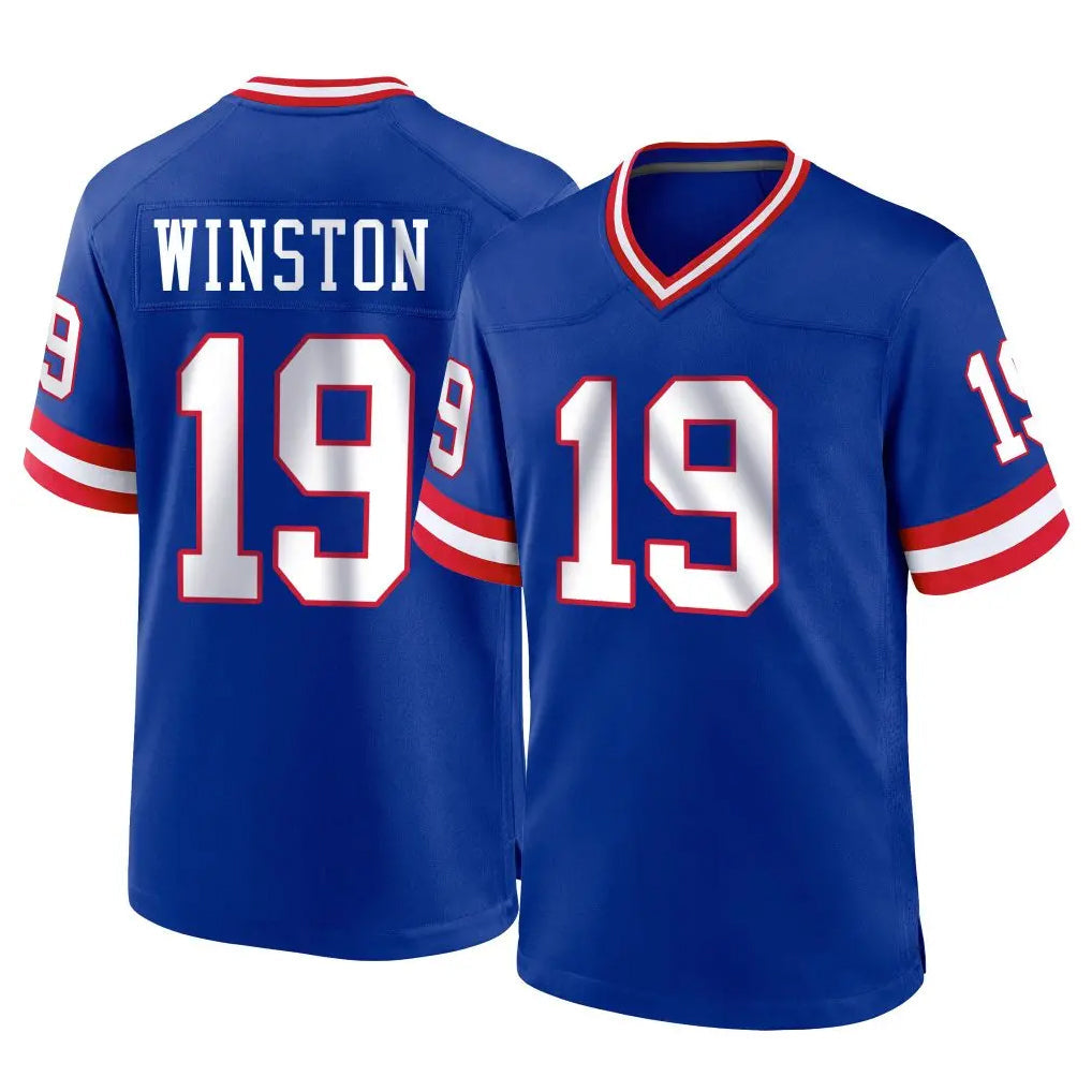Kooe NY.Giants #19 Jameis Winston Player Royal Classic Home Game Stitched Jerseys