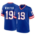 Kooe NY.Giants #19 Jameis Winston Player Royal Classic Home Game Stitched Jerseys