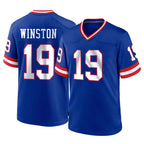 Kooe NY.Giants #19 Jameis Winston Player Royal Classic Home Game Stitched Jerseys