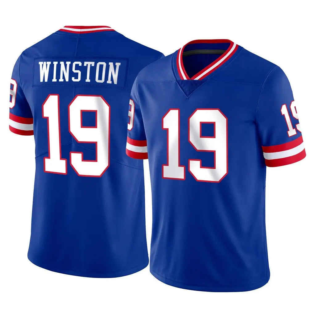 Kooe NY.Giants #19 Jameis Winston Player Royal Classic Vapor Home Game Stitched Jerseys