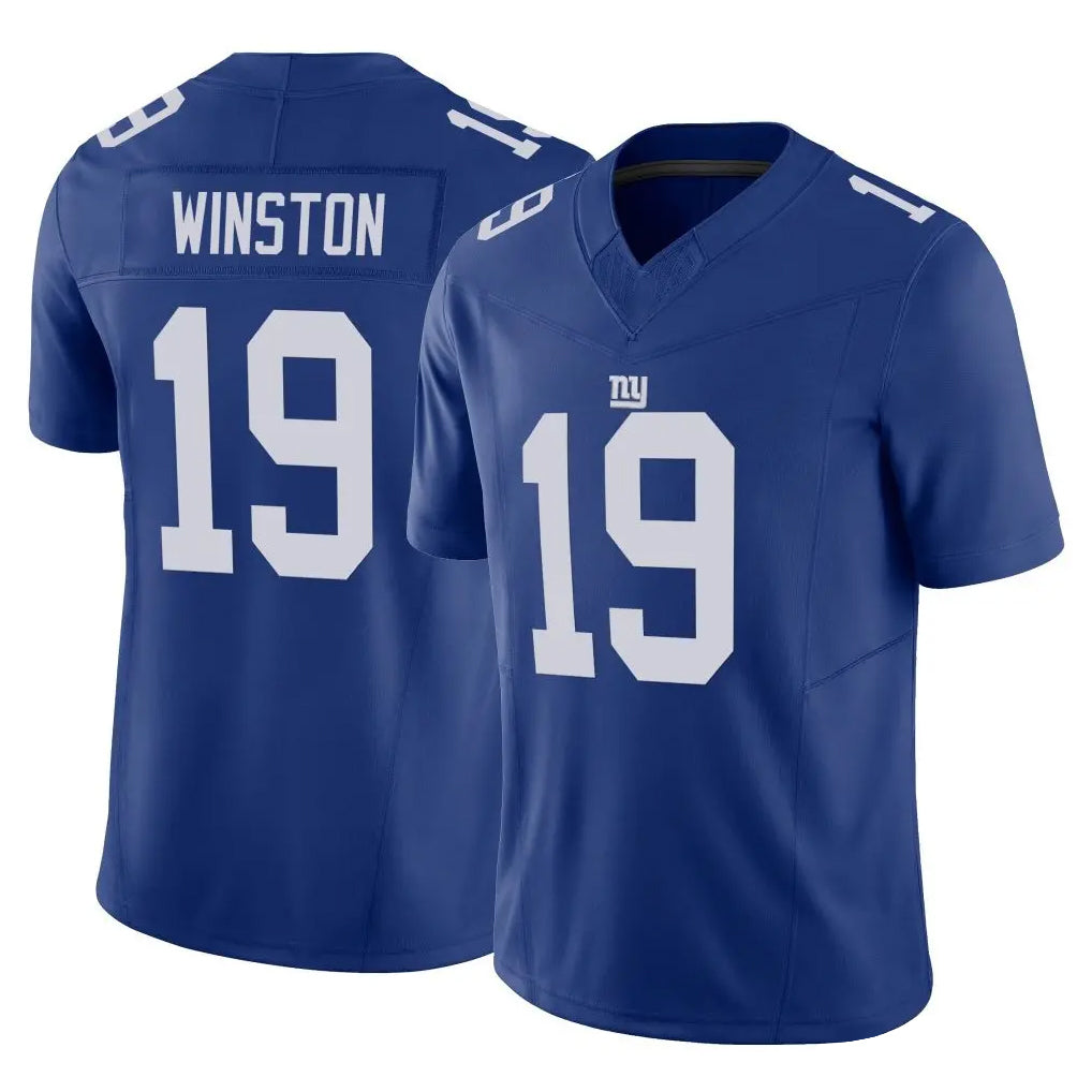Kooe NY.Giants #19 Jameis Winston Player Royal Limited Vapor F.U.S.E. Home Game Stitched Jerseys