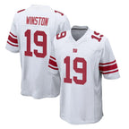 Kooe NY.Giants #19 Jameis Winston Player White Home Game Stitched Jerseys