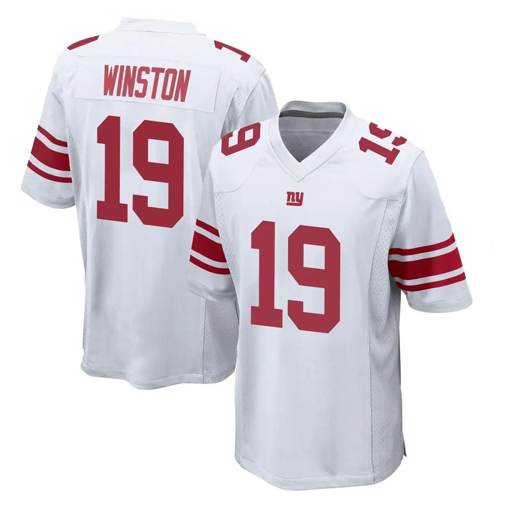 Kooe NY.Giants #19 Jameis Winston Player White Home Game Stitched Jerseys