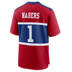 Kooe NY.Giants #1 Malik Nabers Century Red Alternate Stitched Jerseys