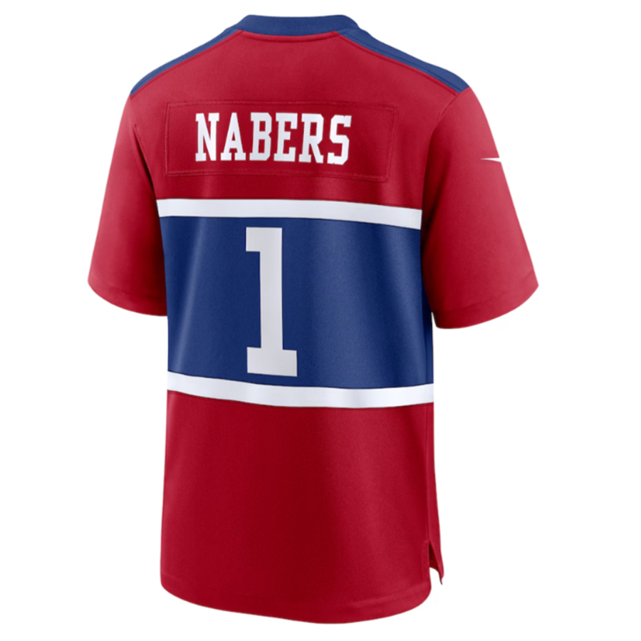 Kooe NY.Giants #1 Malik Nabers Century Red Alternate Stitched Jerseys