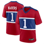Kooe NY.Giants #1 Malik Nabers Century Red Alternate Game Stitched Jerseys