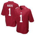 Kooe NY.Giants #1 Malik Nabers Player Red Home Game Stitched Jerseys