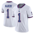 Kooe NY.Giants #1 Malik Nabers Player White Color Rush Home Game Stitched Jerseys
