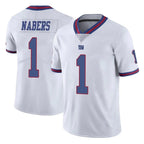 Kooe NY.Giants #1 Malik Nabers Player White Color Rush Home Game Stitched Jerseys