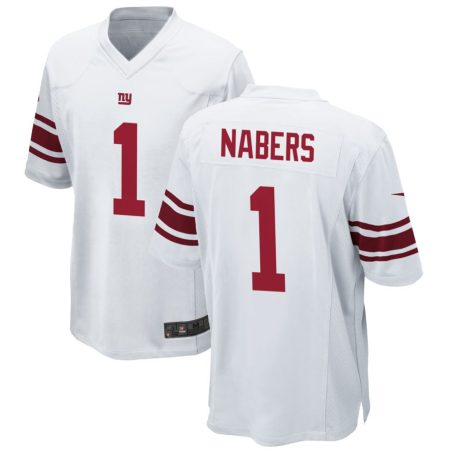 Kooe NY.Giants #1 Malik Nabers Player White Game Stitched Jerseys