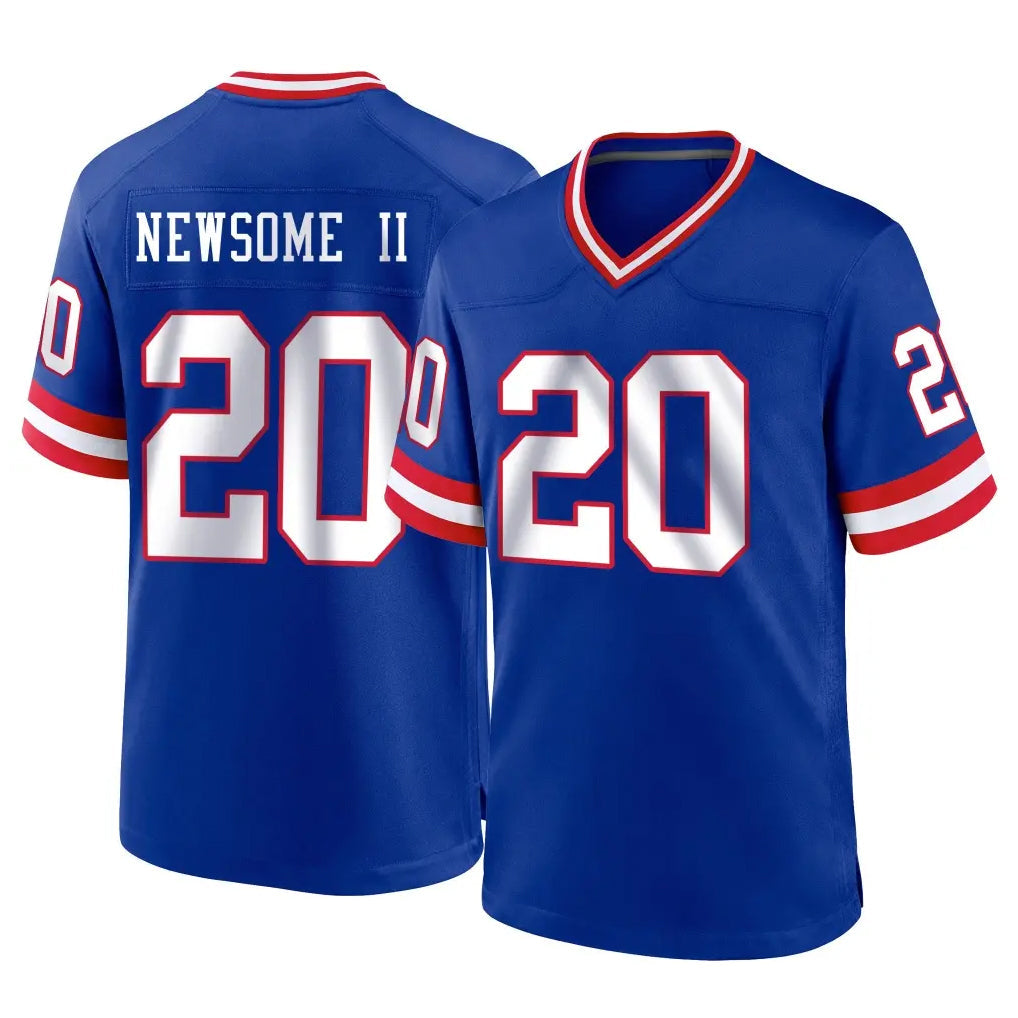 Kooe NY.Giants #20 Greg Newsome II Player Royal Classic Home Game Stitched Jerseys