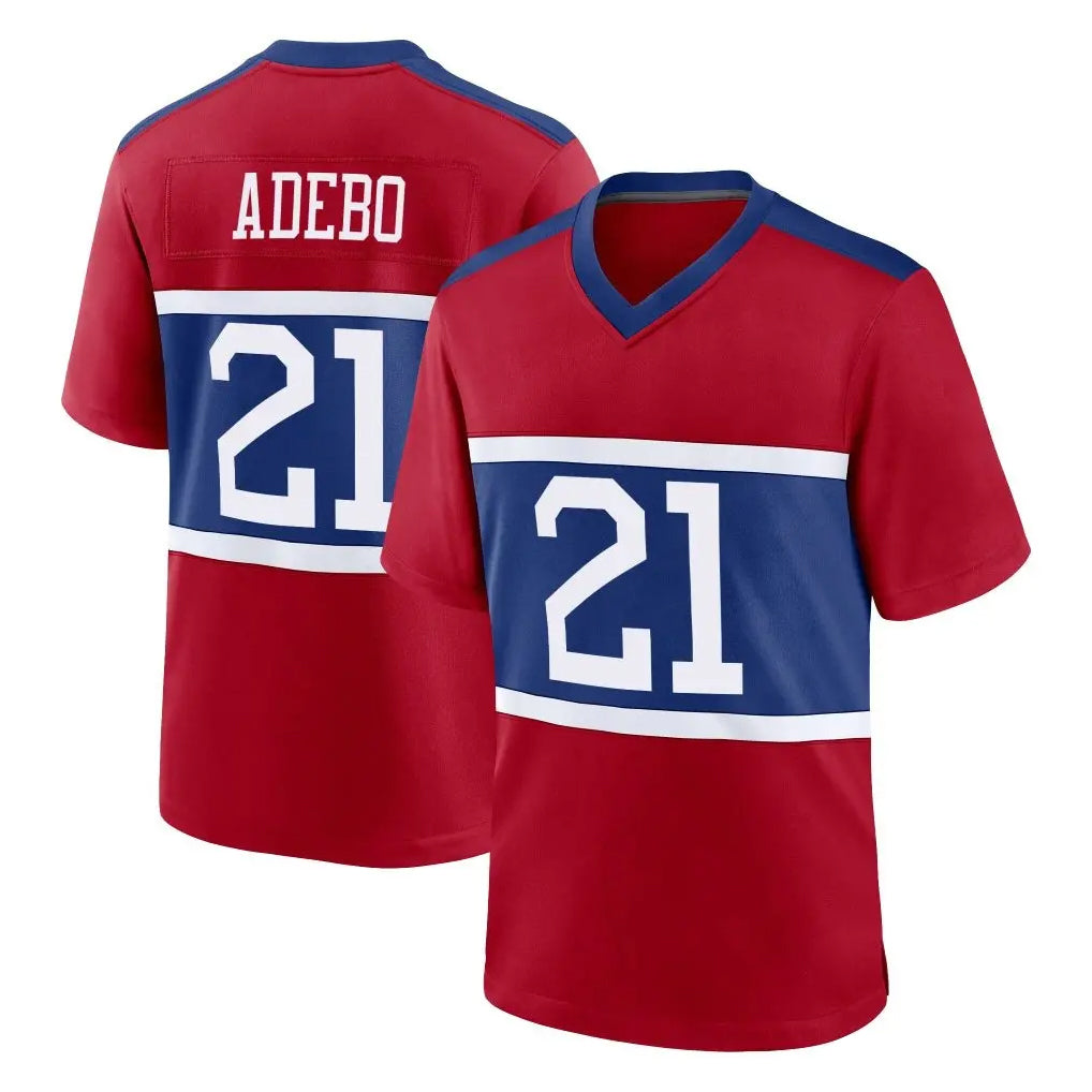 Kooe NY.Giants #21 Paulson Adebo Player Red Century Home Game Stitched Jerseys