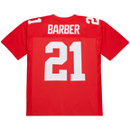 Kooe NY.Giants #21 Tiki Barber Mitchell & Ness Red 2004 Legacy Replica Stitched Puhic Jersey