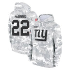 Kooe NY.Giants #22 Najee Harris Player Arctic Camo Salute to Service Pullover Hoodies Limited Game Stitched Jerseys