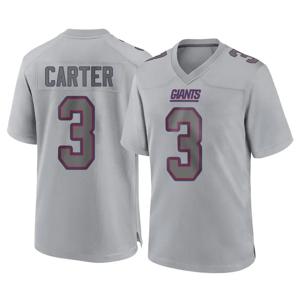 Kooe NY.Giants #3 Abdul Carter Player Gray Atmosphere Fashion Limited Game Stitched Jerseys
