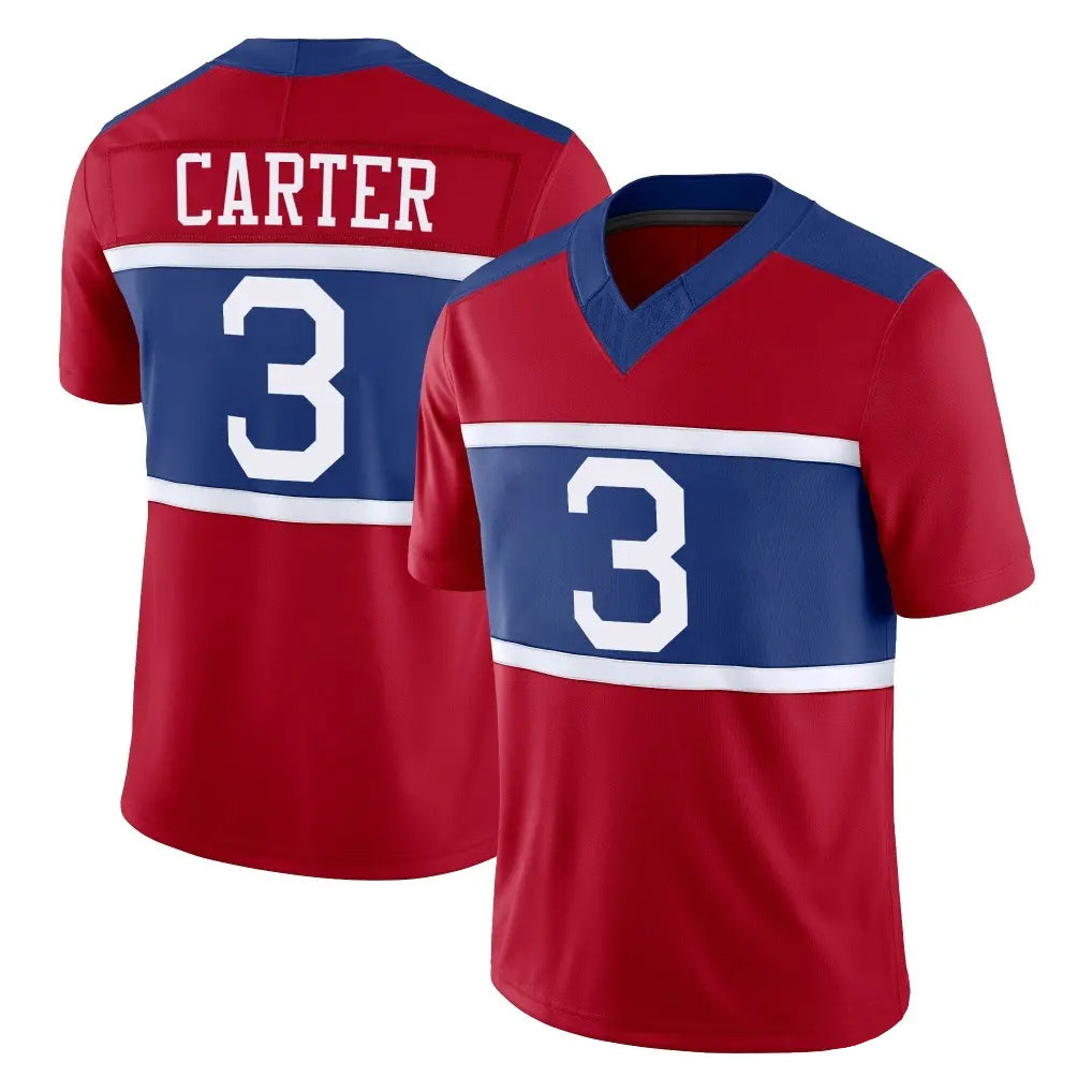 Kooe NY.Giants #3 Abdul Carter Player Red Century Vapor F.U.S.E. Home Game Stitched Jerseys