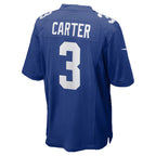 Kooe NY.Giants #3 Abdul Carter Royal Team Game Stitched Jerseys