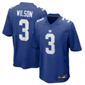 Kooe NY.Giants #3 Russell Wilson Player Royal Replica Game Stitched Jerseys