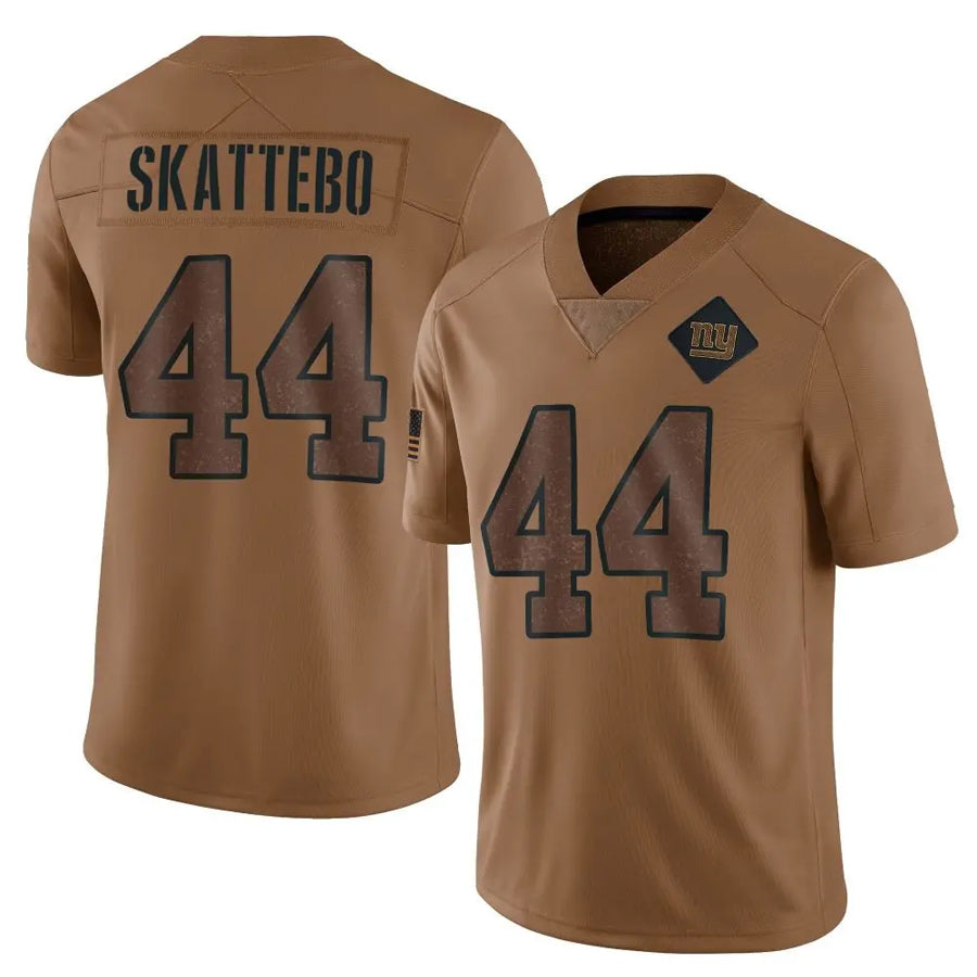 Kooe NY.Giants #44 Cam Skattebo Player Brown Salute To Service Limited Stitched Jerseys