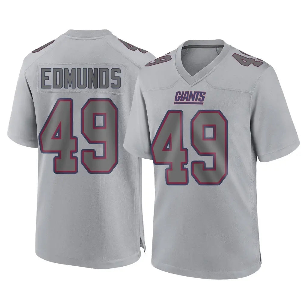 Kooe NY.Giants #49 Tremaine Edmunds Player Gray Atmosphere Fashion Limited Game Stitched Jerseys