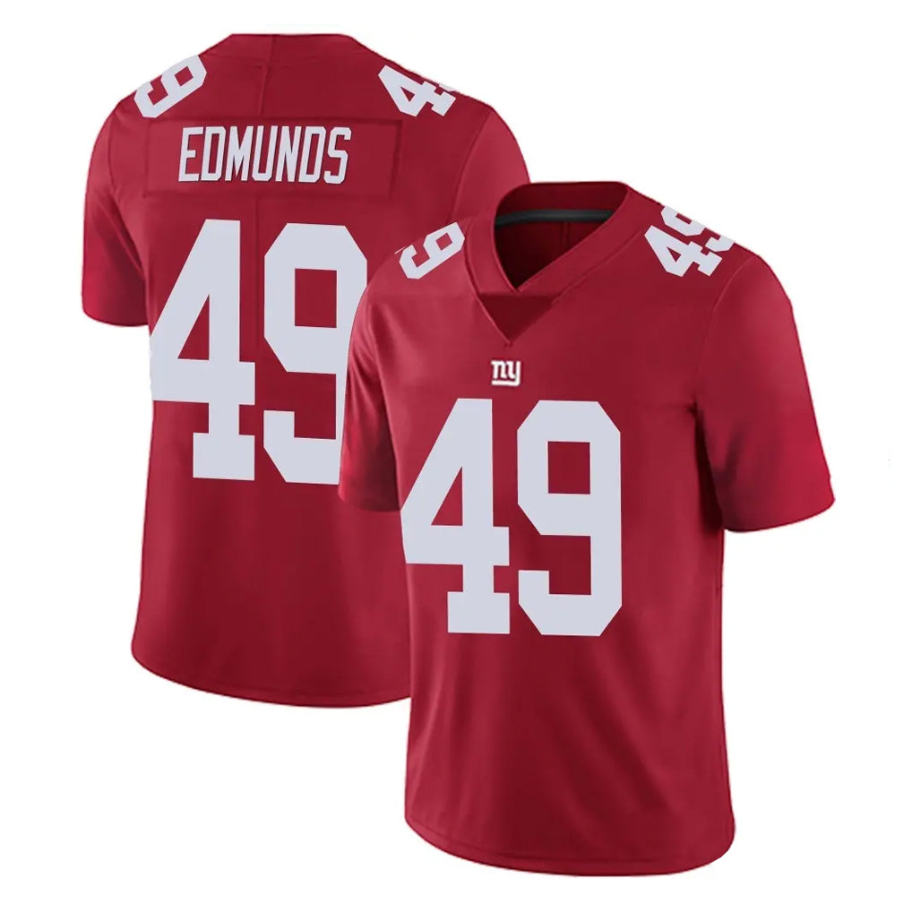 Kooe NY.Giants #49 Tremaine Edmunds Player Red Limited Vapor Untouchable Home Game Stitched Jerseys