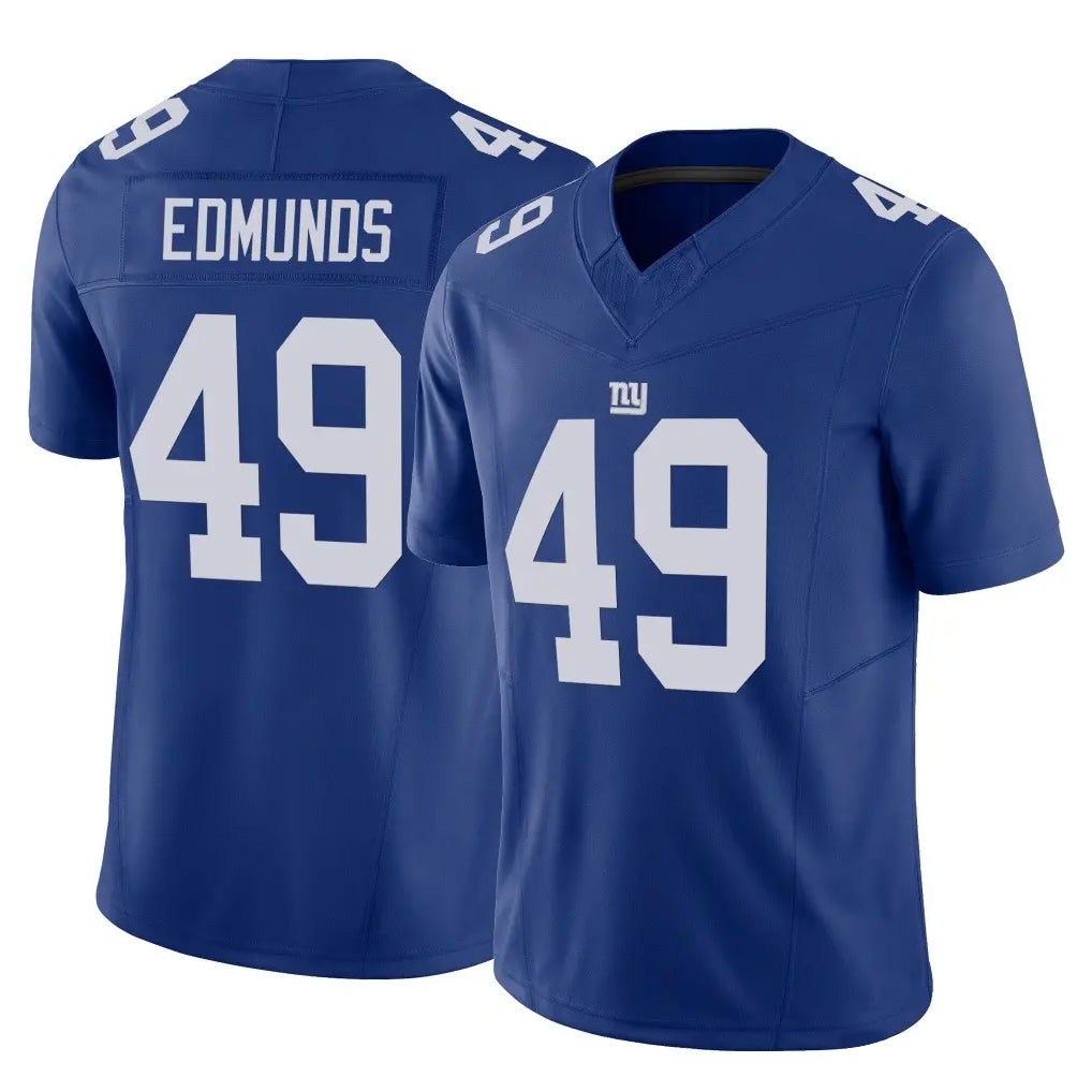 Kooe NY.Giants #49 Tremaine Edmunds Player Royal Limited Vapor F.U.S.E. Home Game Stitched Jerseys
