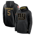 Kooe NY.Giants #5 Kayvon Thibodeaux Player Black Salute to Service Hoodies Limited Game Stitched Jerseys