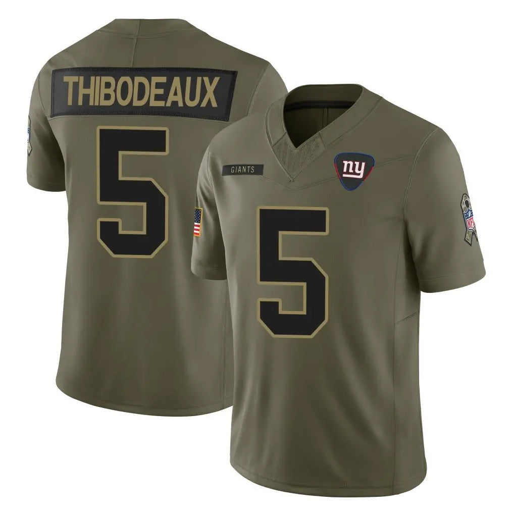 Kooe NY.Giants #5 Kayvon Thibodeaux Player Olive 2025 Salute To Service Limited Stitched Jerseys
