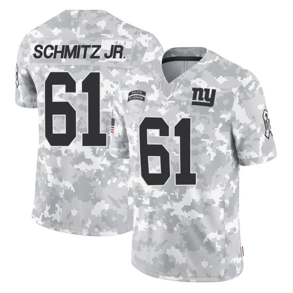 Kooe NY.Giants #61 John Michael Schmitz Jr. Player Arctic Camo Salute To Service Limited Game Stitched Jerseys