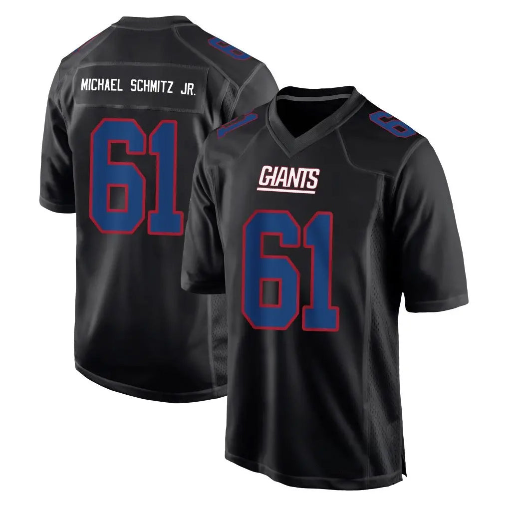 Kooe NY.Giants #61 John Michael Schmitz Jr. Player Carbon Fashion Limited Home Game Stitched Jerseys