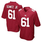 Kooe NY.Giants #61 John Michael Schmitz Jr. Player Red Home Game Stitched Jerseys