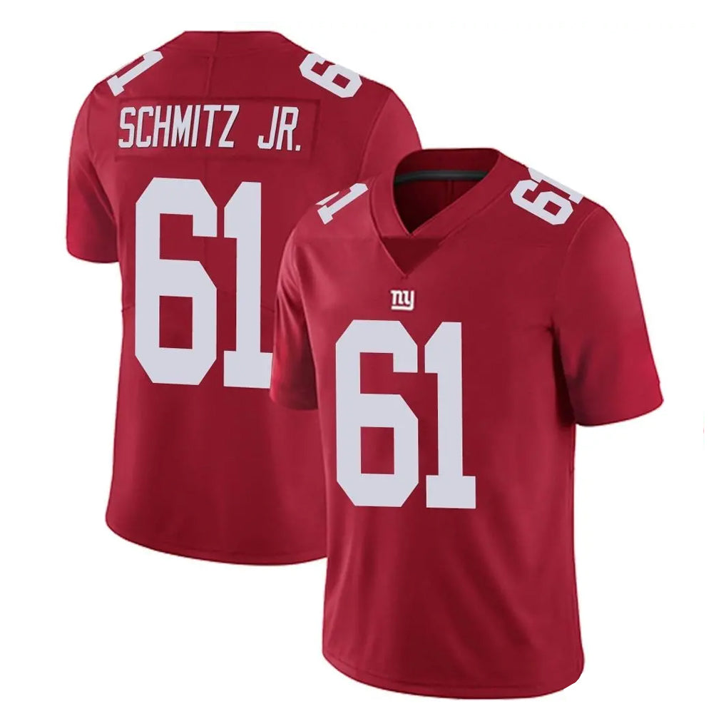 Kooe NY.Giants #61 John Michael Schmitz Jr. Player Red Limited Vapor Untouchable Home Game Stitched Jerseys