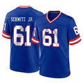Kooe NY.Giants #61 John Michael Schmitz Jr. Player Royal Classic Home Game Stitched Jerseys