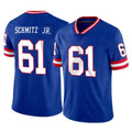 Kooe NY.Giants #61 John Michael Schmitz Jr. Player Royal Classic Vapor Home Game Stitched Jerseys