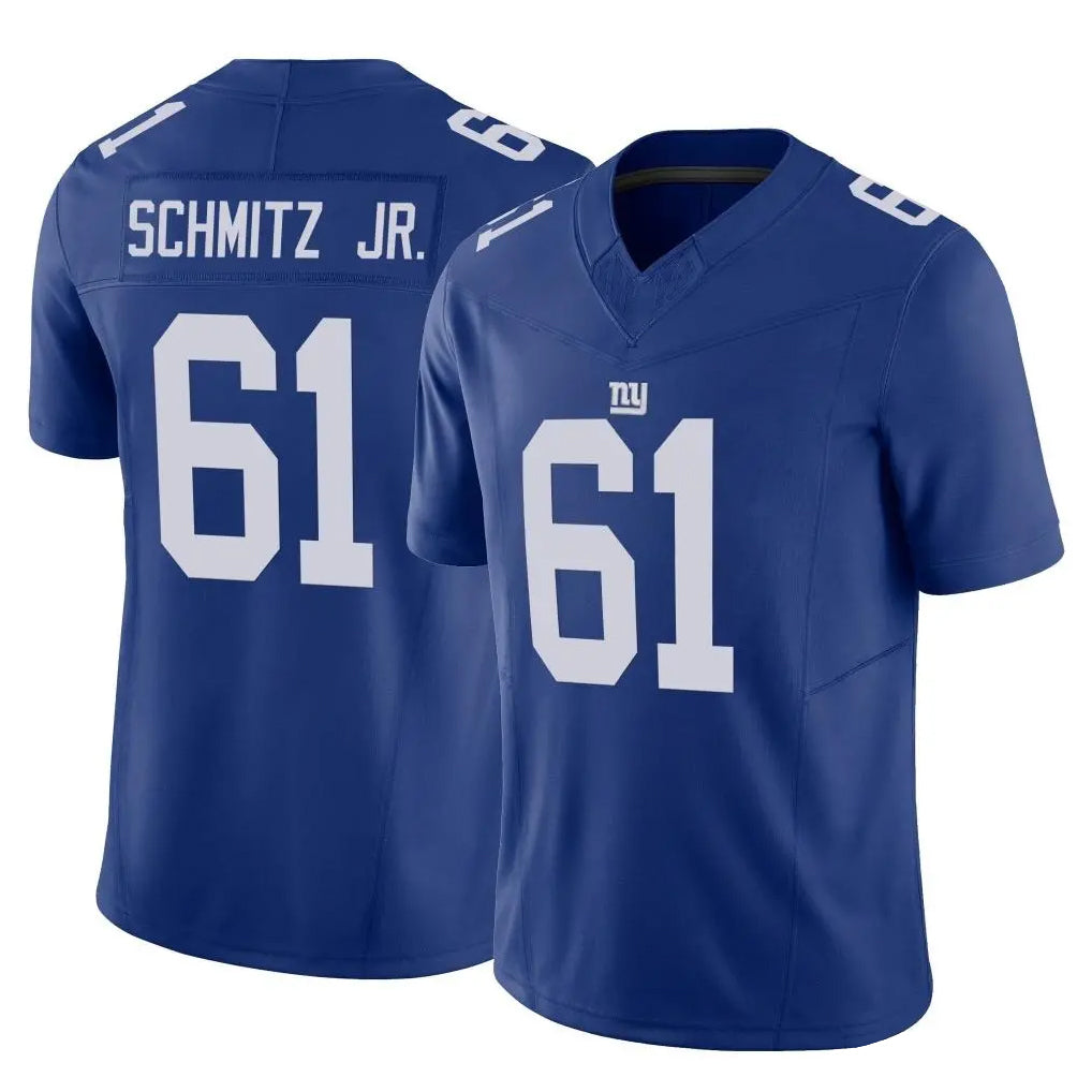 Kooe NY.Giants #61 John Michael Schmitz Jr. Player Royal Limited Vapor F.U.S.E. Home Game Stitched Jerseys