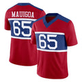 Kooe NY.Giants #65 Francis Mauigoa Player Red Century Vapor F.U.S.E. Home Game Stitched Jerseys