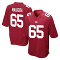 Kooe NY.Giants #65 Francis Mauigoa Player Red Home Game Stitched Jerseys