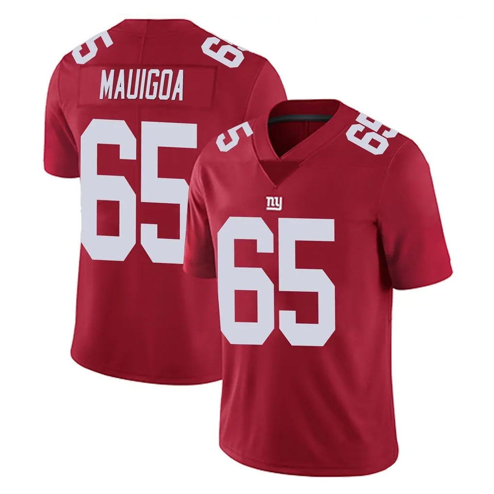 Kooe NY.Giants #65 Francis Mauigoa Player Red Limited Vapor Untouchable Home Game Stitched Jerseys