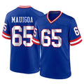 Kooe NY.Giants #65 Francis Mauigoa Player Royal Classic Home Game Stitched Jerseys