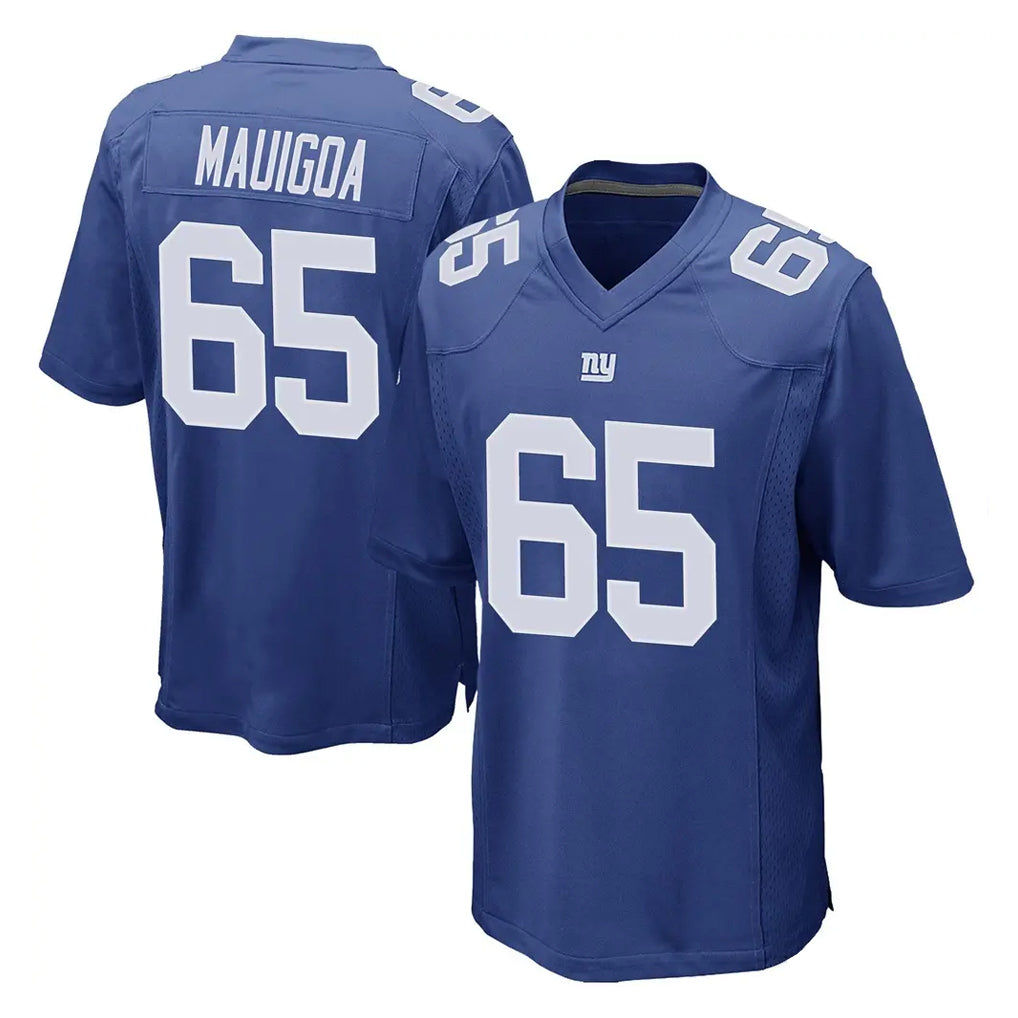 Kooe NY.Giants #65 Francis Mauigoa Player Royal Home Game Stitched Jerseys