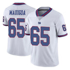 Kooe NY.Giants #65 Francis Mauigoa Player White Color Rush Home Game Stitched Jerseys