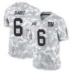 Kooe NY.Giants #6 Jaxson Dart Player Arctic Camo Salute To Service Limited Game Stitched Jerseys