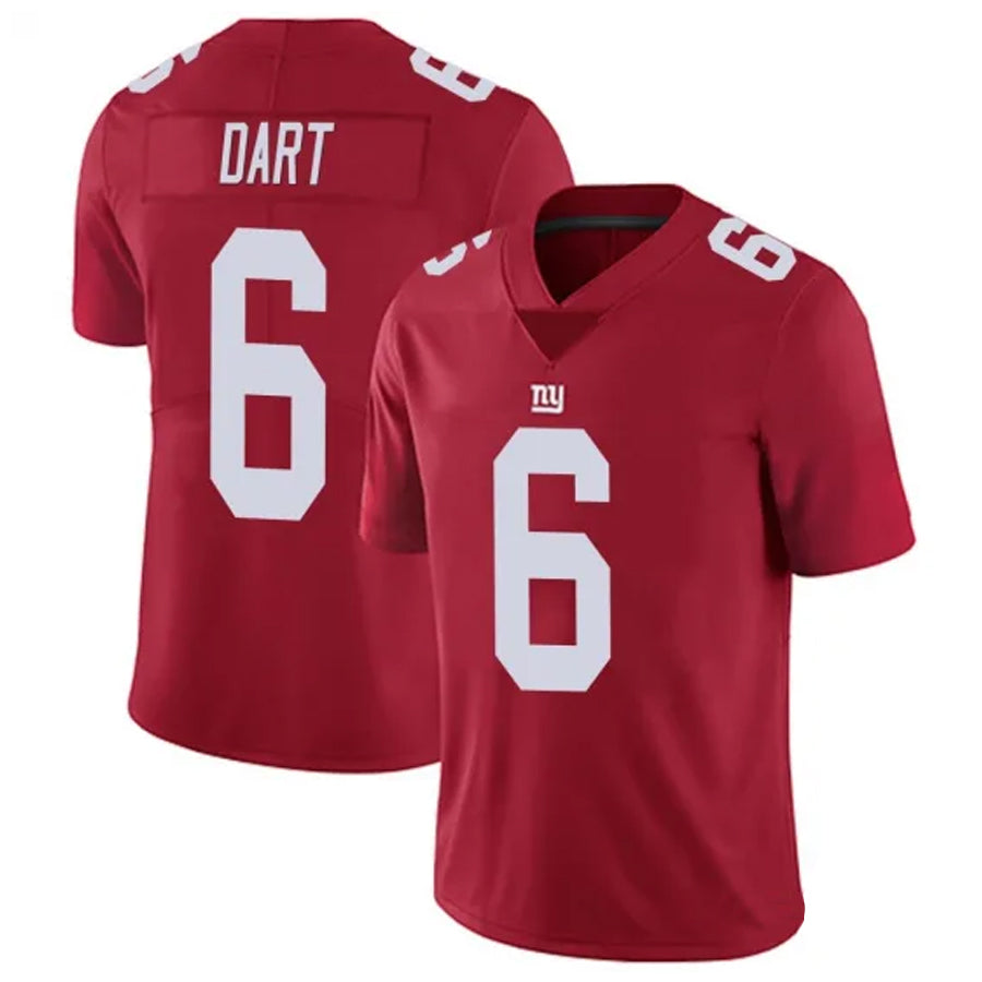 Kooe NY.Giants #6 Jaxson Dart Player Red Alternate Vapor Limited Stitched Jerseys