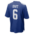 Kooe NY.Giants #6 Jaxson Dart Player Royal Home Game Stitched Jerseys