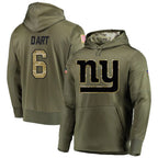 Kooe NY.Giants #6 Jaxson Dart Player Salute to Service Hoodies Stitched Jerseys