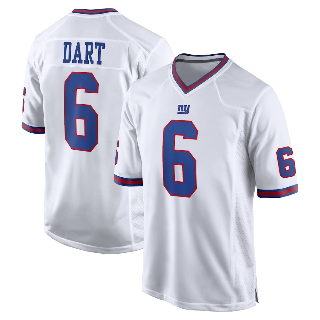 Kooe NY.Giants #6 Jaxson Dart Player White Game Home Stitched Jerseys