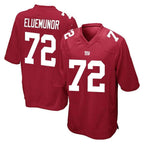 Kooe NY.Giants #72 Jermaine Eluemunor Player Red Home Game Stitched Jerseys