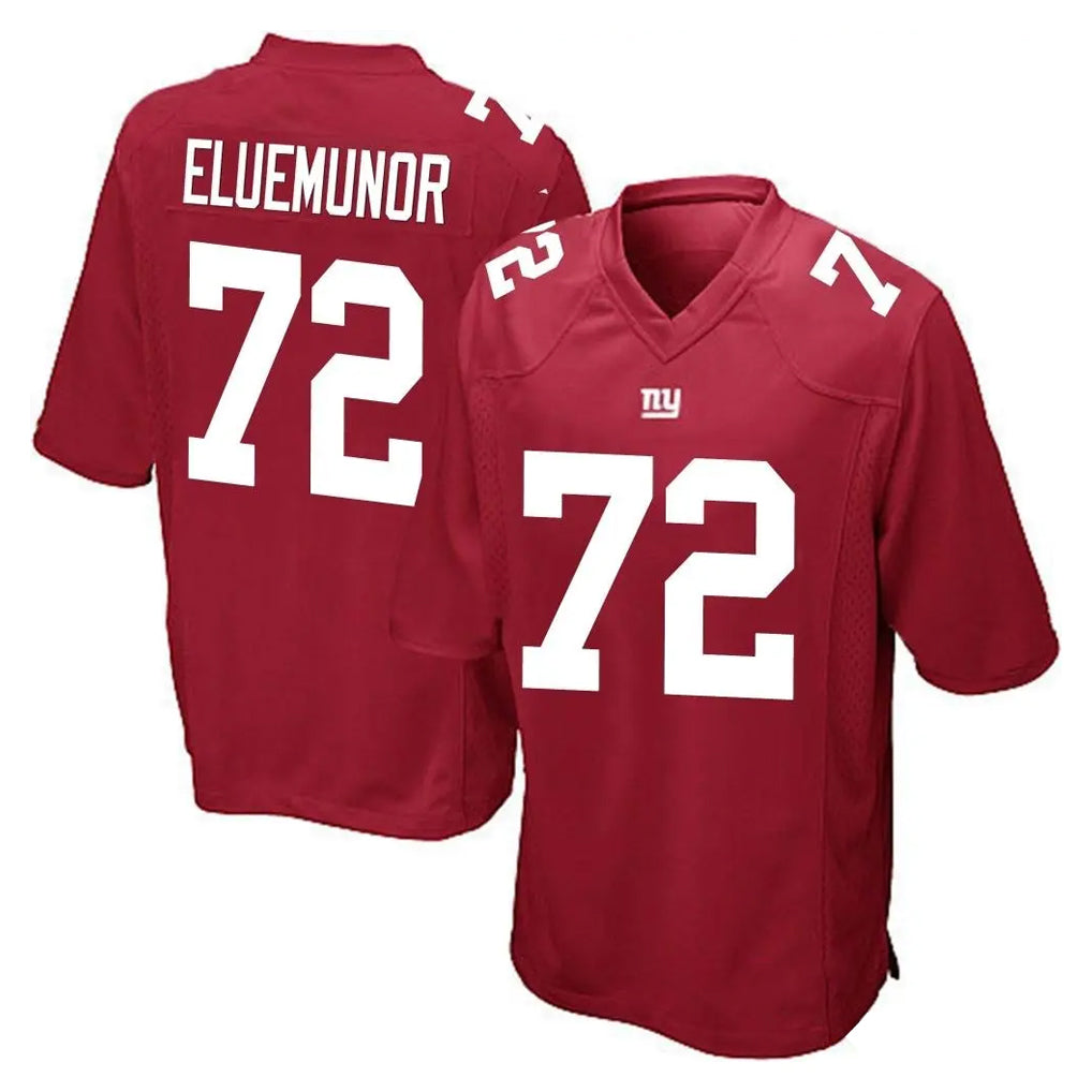 Kooe NY.Giants #72 Jermaine Eluemunor Player Red Home Game Stitched Jerseys
