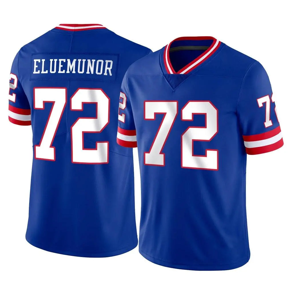 Kooe NY.Giants #72 Jermaine Eluemunor Player Royal Classic Vapor Home Game Stitched Jerseys